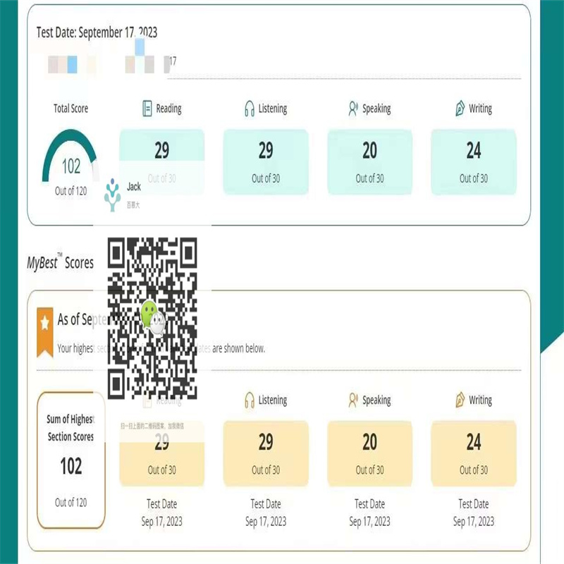河南某同学托福全替保分出102